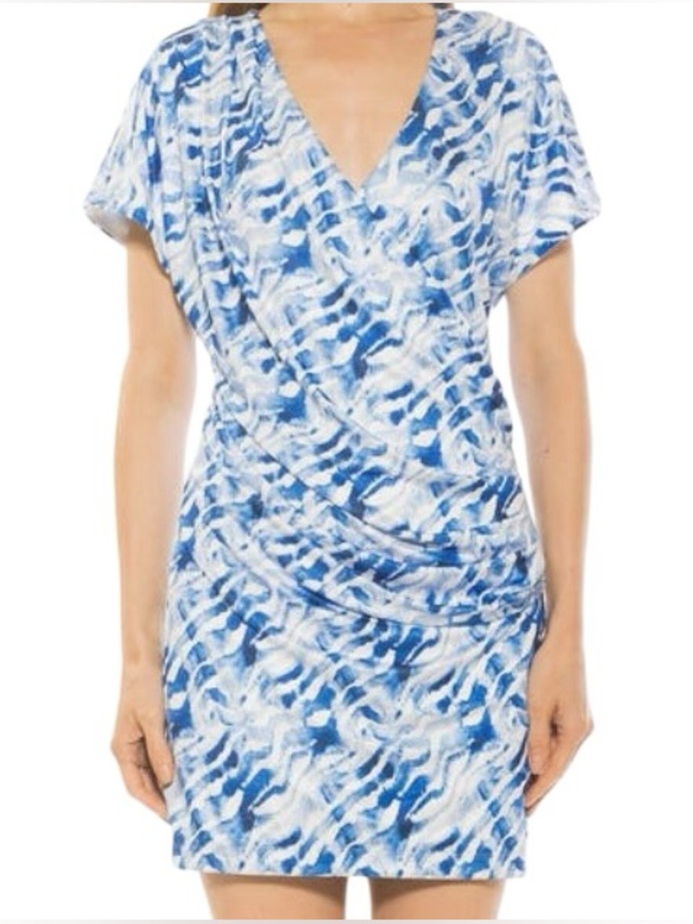 Alexia Admor Fiona Draped V Neck Beach Dress or Cover up